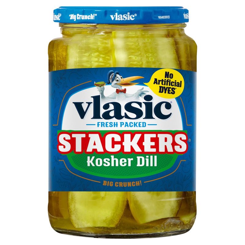 Vlasic Stackers Kosher Dill Pickles, 24 fl oz