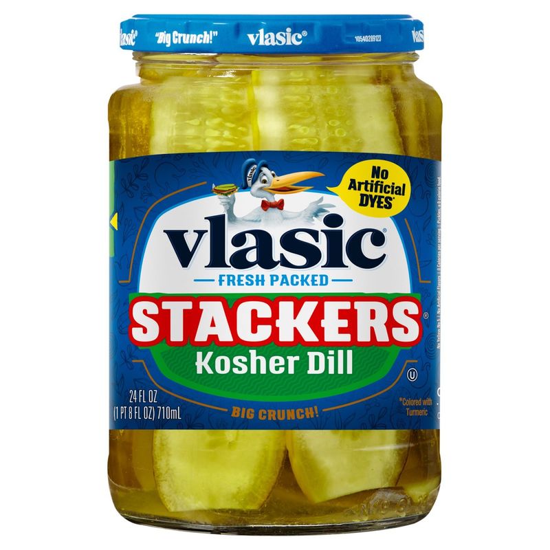 Vlasic Stackers Kosher Dill Pickles, 24 fl oz
