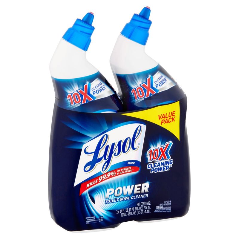 Lysol Power Toilet Bowl Cleaner Value Pack, 24 fl oz, 2 count
