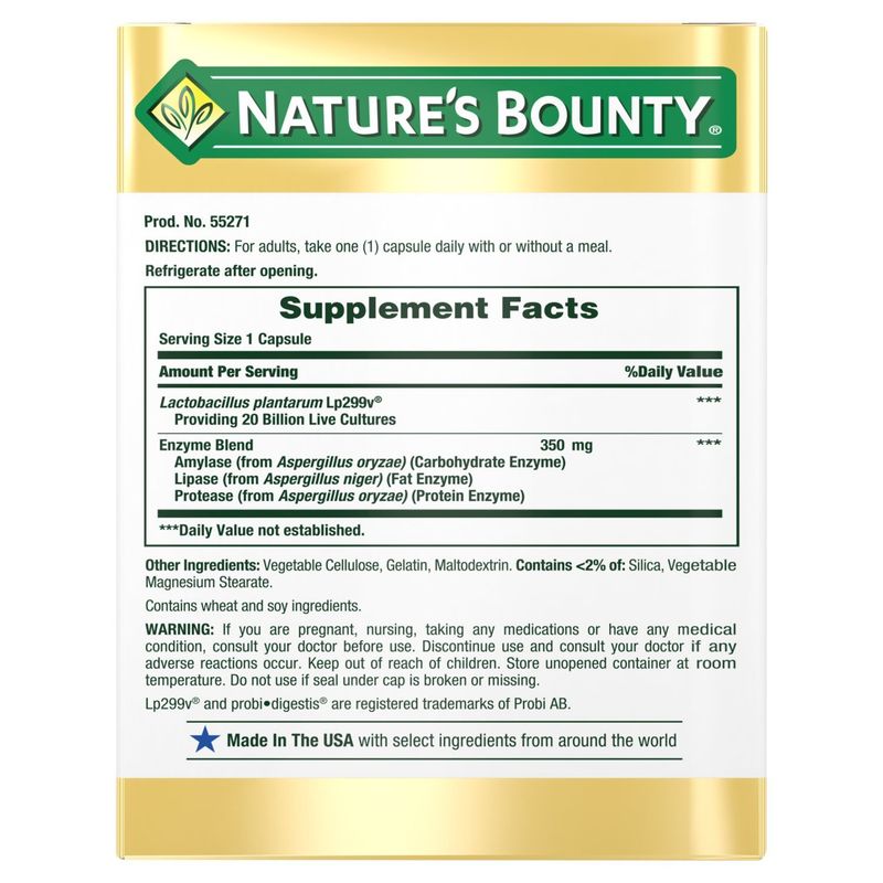 Nature's Bounty Probiotic GX Dietary Supplement, 25 count