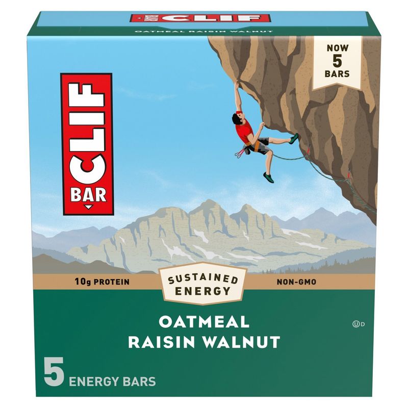 Clif Bar Oatmeal Raisin Walnut Energy Bars, 2.40 oz, 5 count