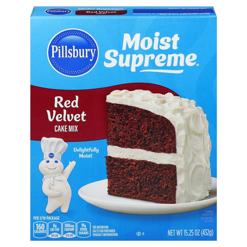 Pillsbury Moist Supreme Red Velvet Cake Mix, 15.25 oz