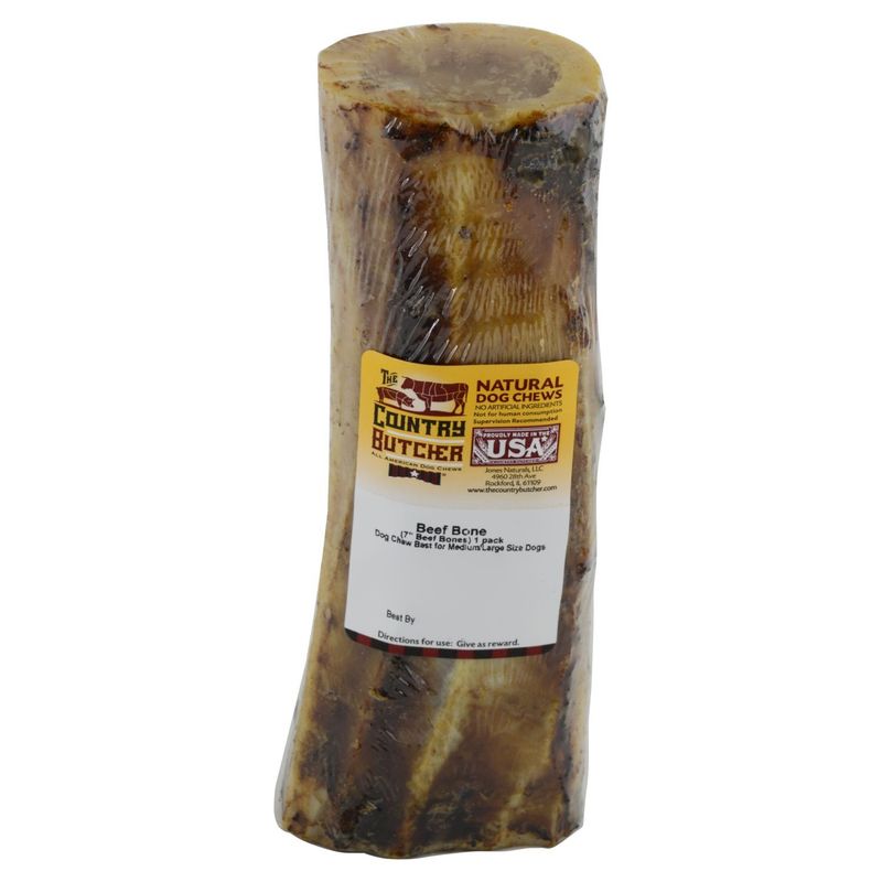 The Country Butcher 7" Beef Bones Natural Dog Chews, 9 oz