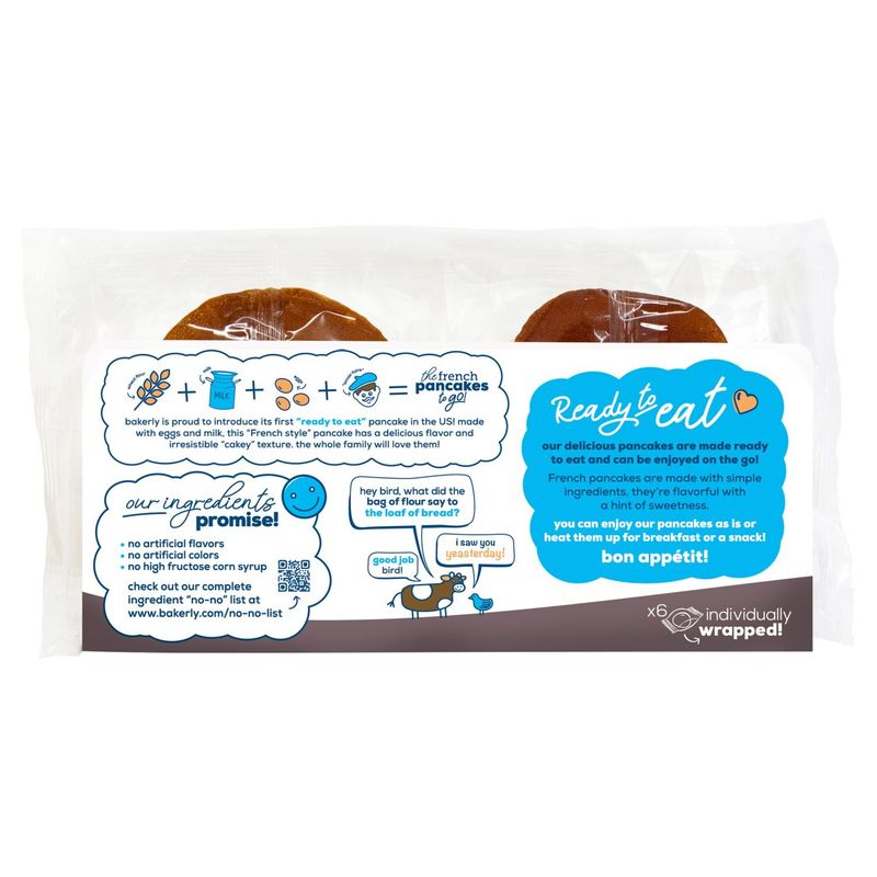 Bakerly French Pancakes To-Go!, 1.23 oz, 6 count