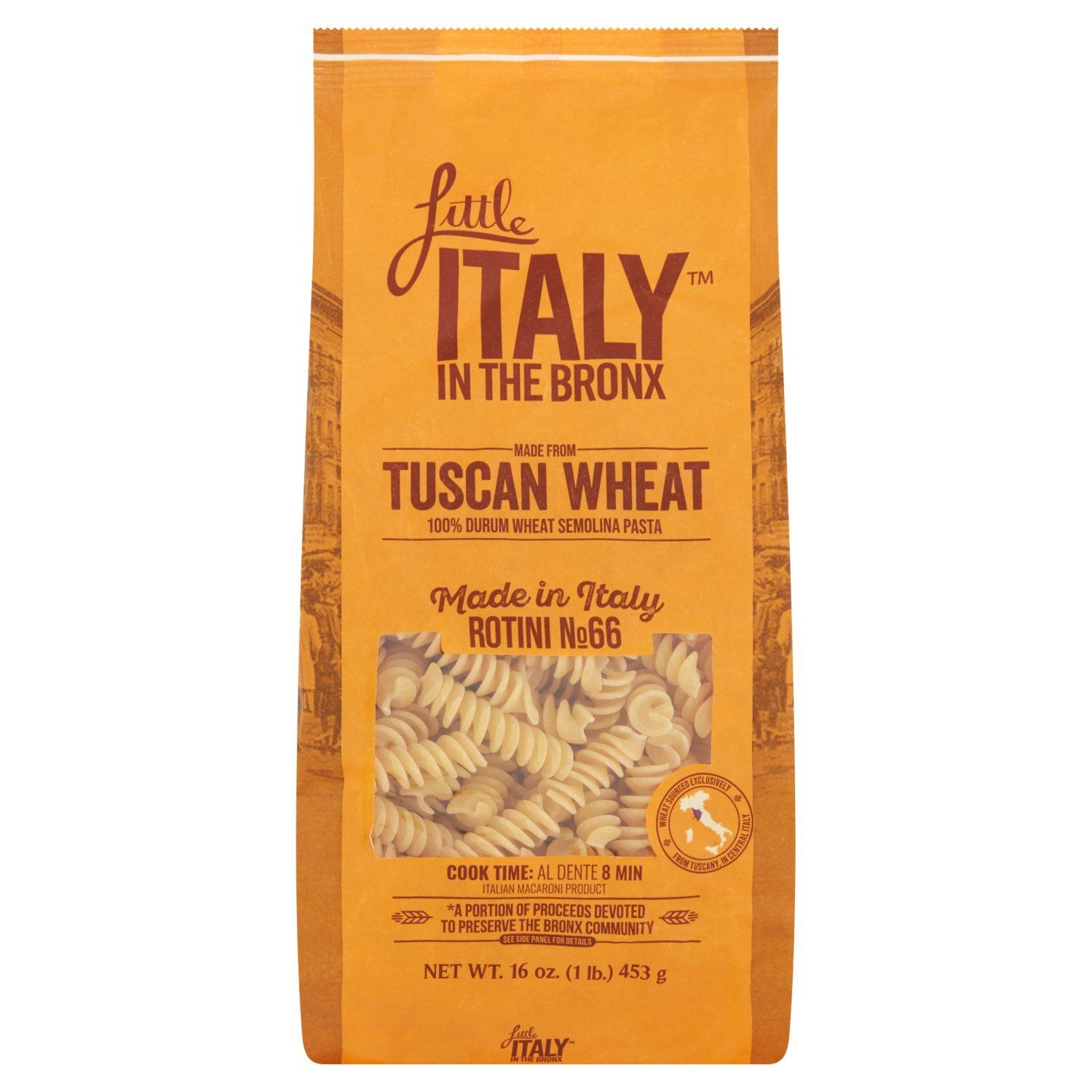 Little Italy in the Bronx Rotini No 66 Pasta, 16 oz