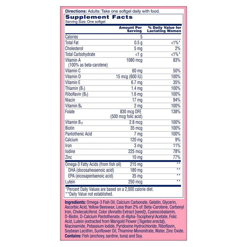 One A Day Postnatal Complete Multivitamin for Post Pregnancy Dietary Supplement, 60 count