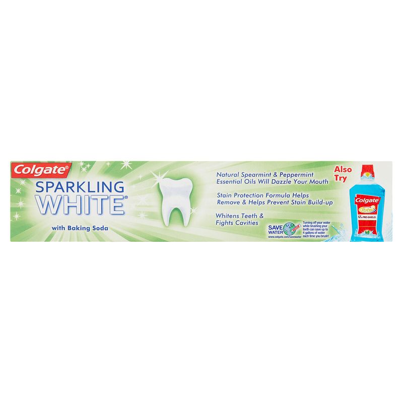Colgate Baking Soda Sparkling White Mint Zing Gel Anticavity Fluoride Toothpaste, 8.0 oz