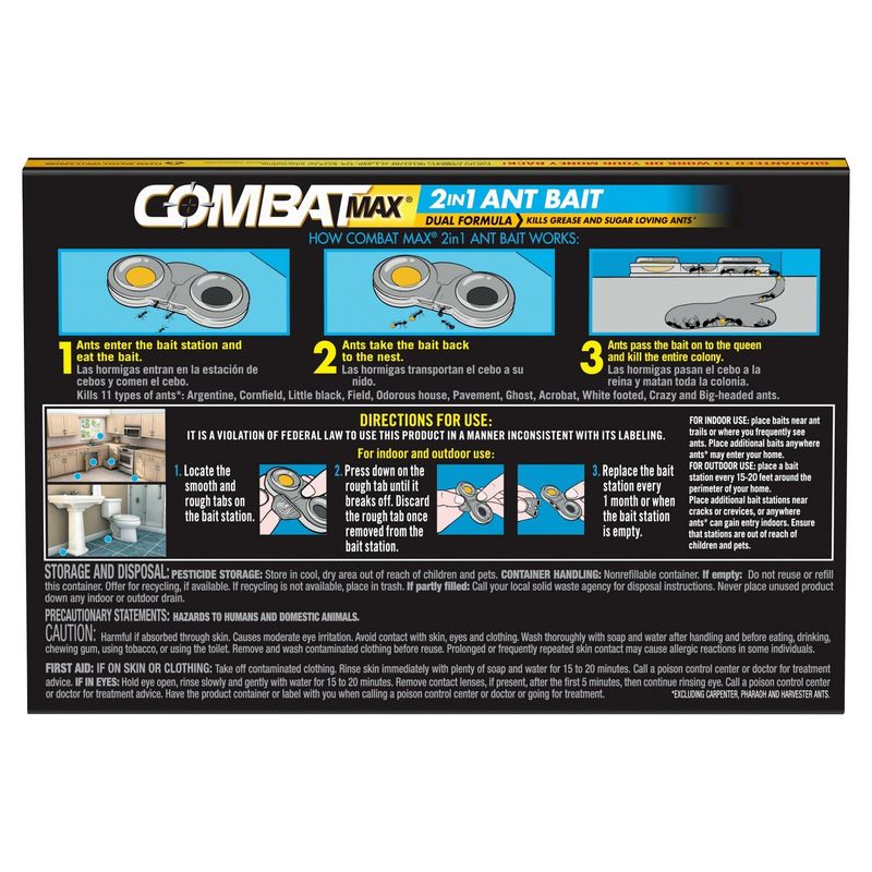 Combat Max 2in1 Ant Bait Stations, 4 count, 0.84 oz