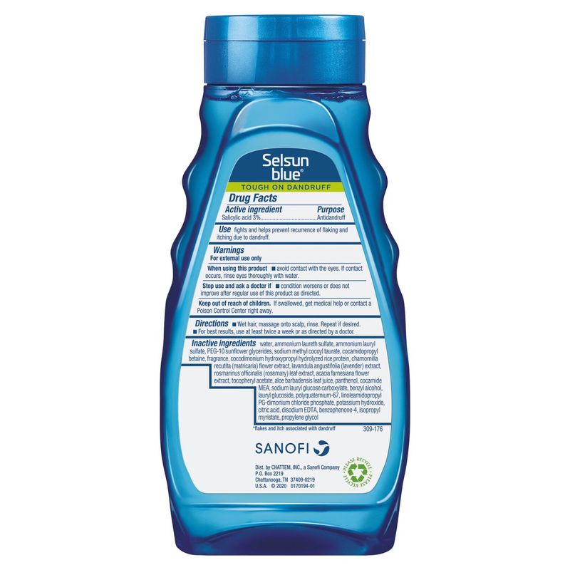 Selsun Blue Daily Care Naturals Antidandruff Shampoo, 11 fl oz