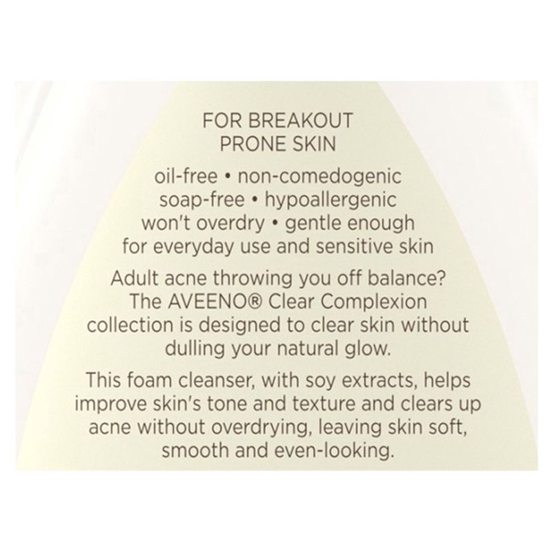 Aveeno Clear Complexion Foaming Cleanser, 6.0 fl oz