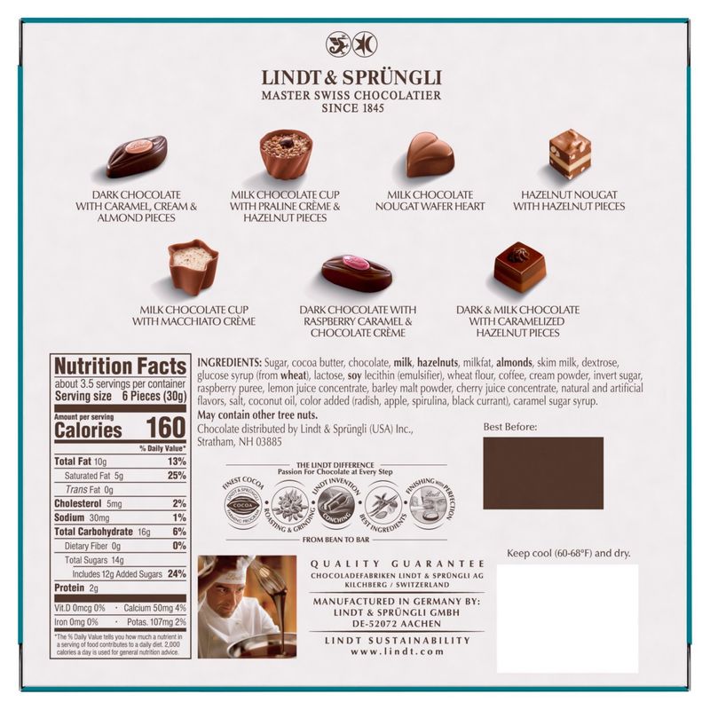Lindt Assorted Mini Pralinés Exquisite Chocolates, 20 count, 3.4 oz