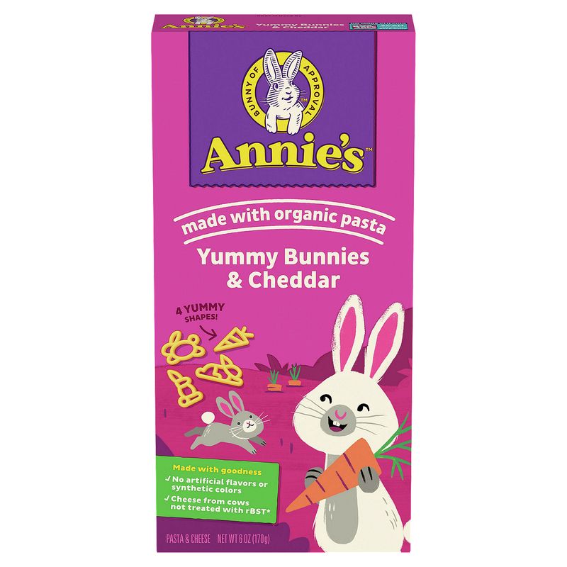 Annie's Yummy Bunnies &amp; Cheddar Pasta &amp; Cheese, 6 oz