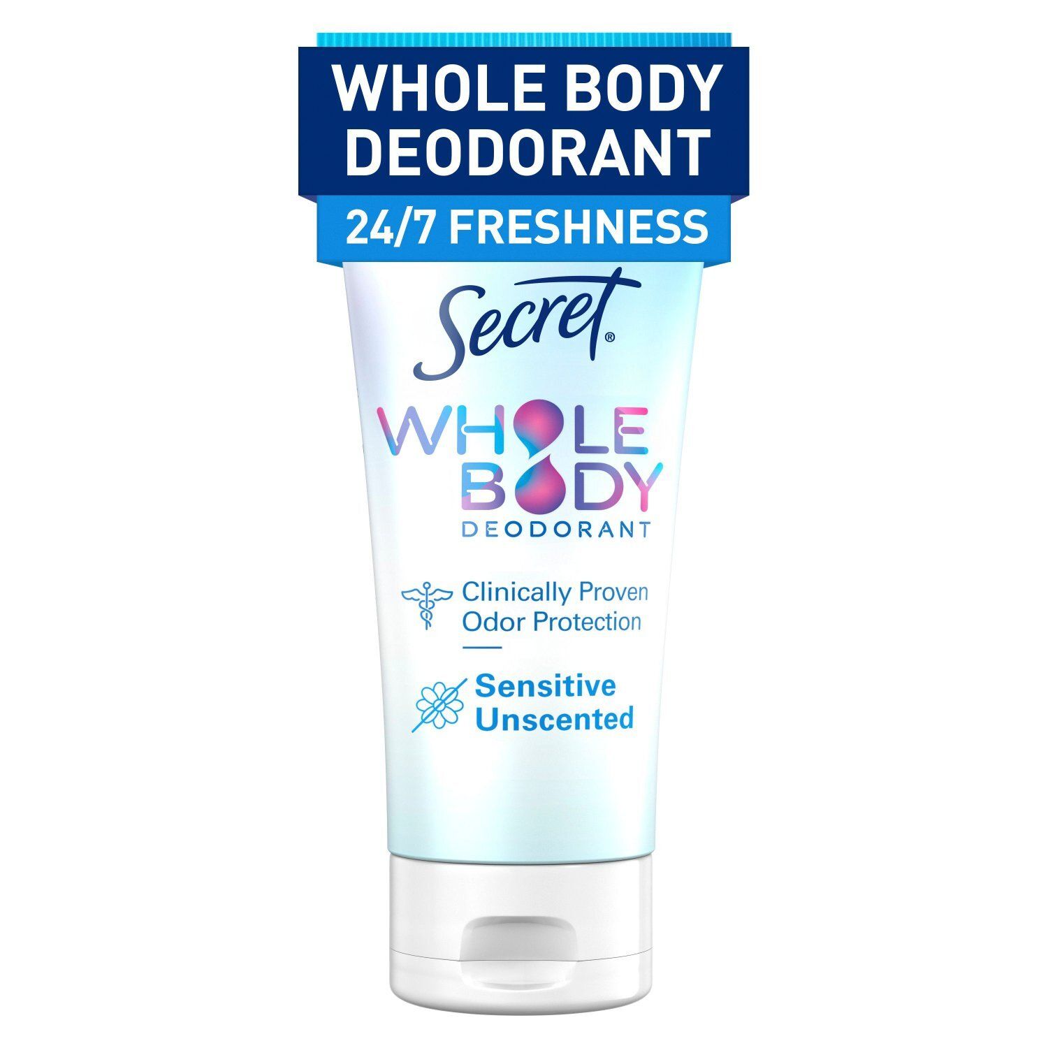 Secret Sensitive Unscented Whole Body Deodorant, 3.0 oz