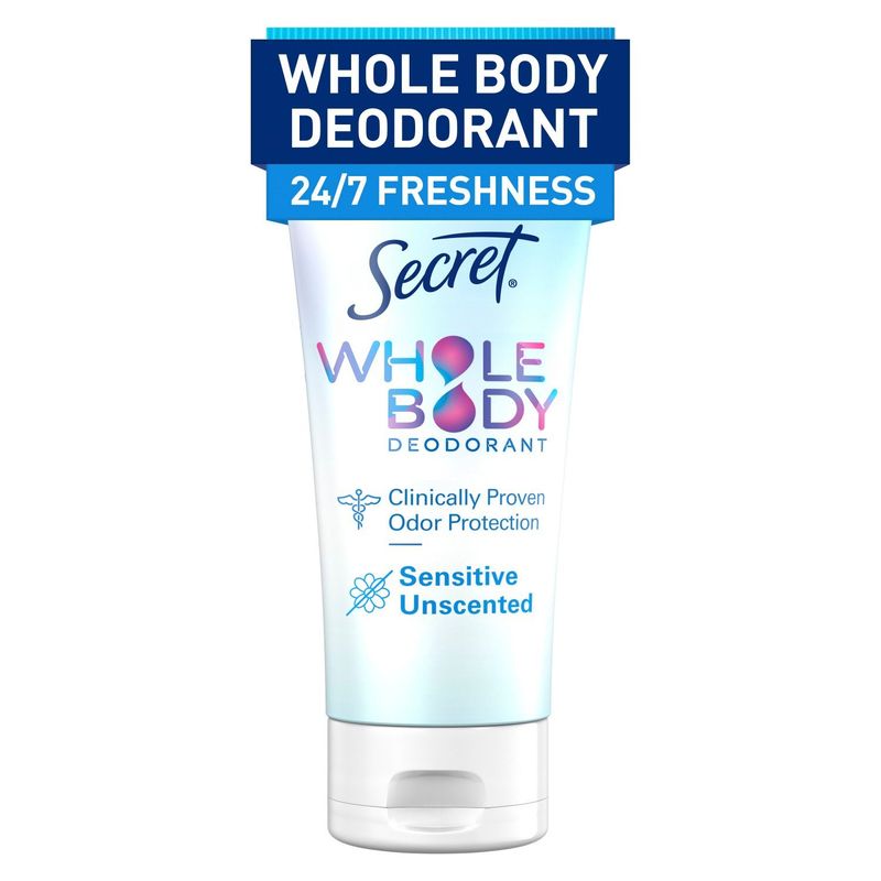 Secret Sensitive Unscented Whole Body Deodorant, 3.0 oz