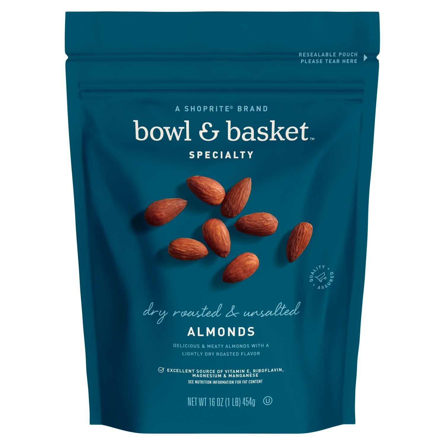 Bowl &amp; Basket Specialty Dry Roasted &amp; Unsalted Almonds, 16 oz