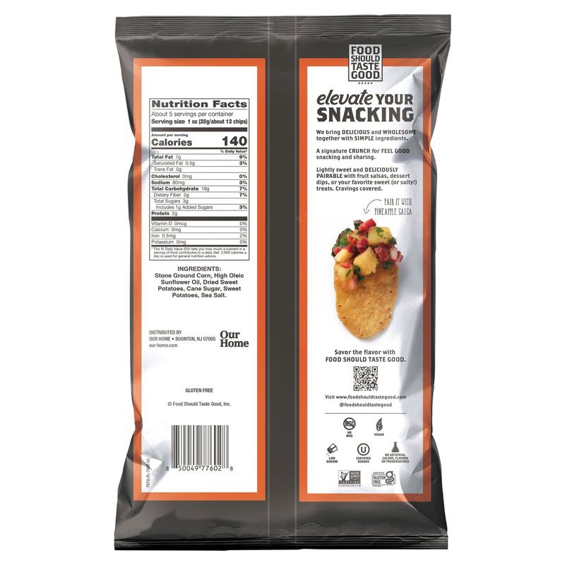 Food Should Taste Good Sweet Potato Tortilla Chips, 5.5 oz