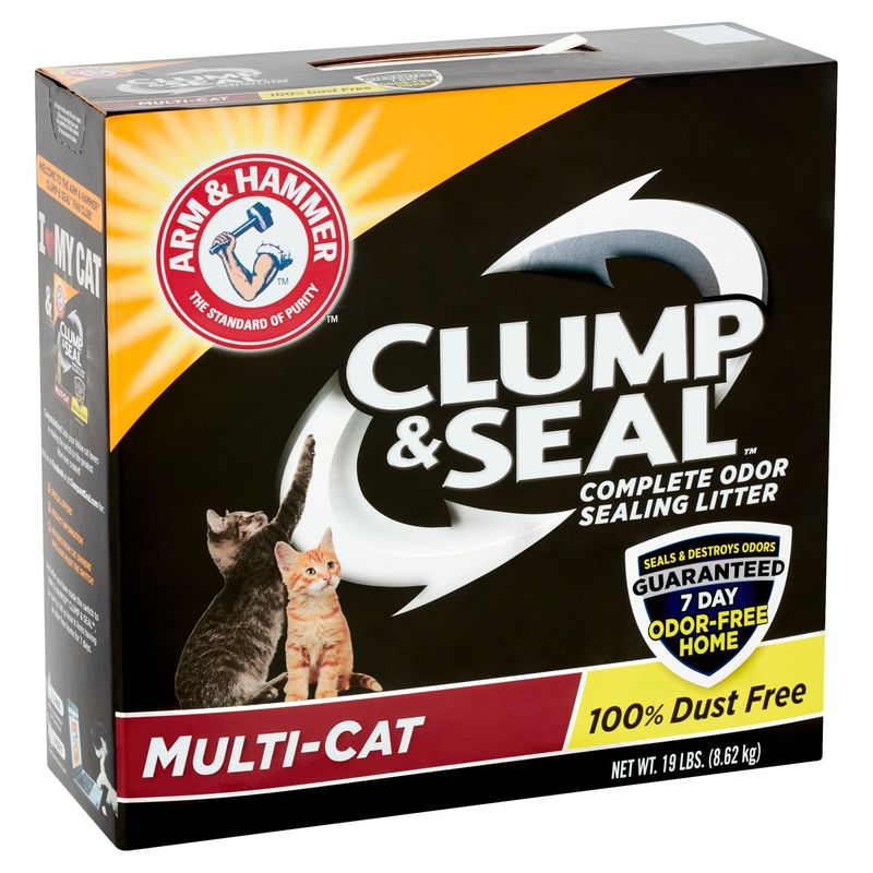 Arm &amp; Hammer Clump &amp; Seal Multi-Cat Complete Odor Sealing Litter, 19 lbs