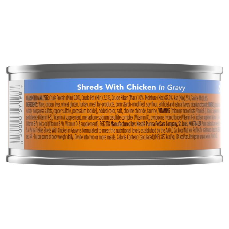 Purina Friskies Shreds with Chicken in Gravy Cat Food, 5.5 oz
