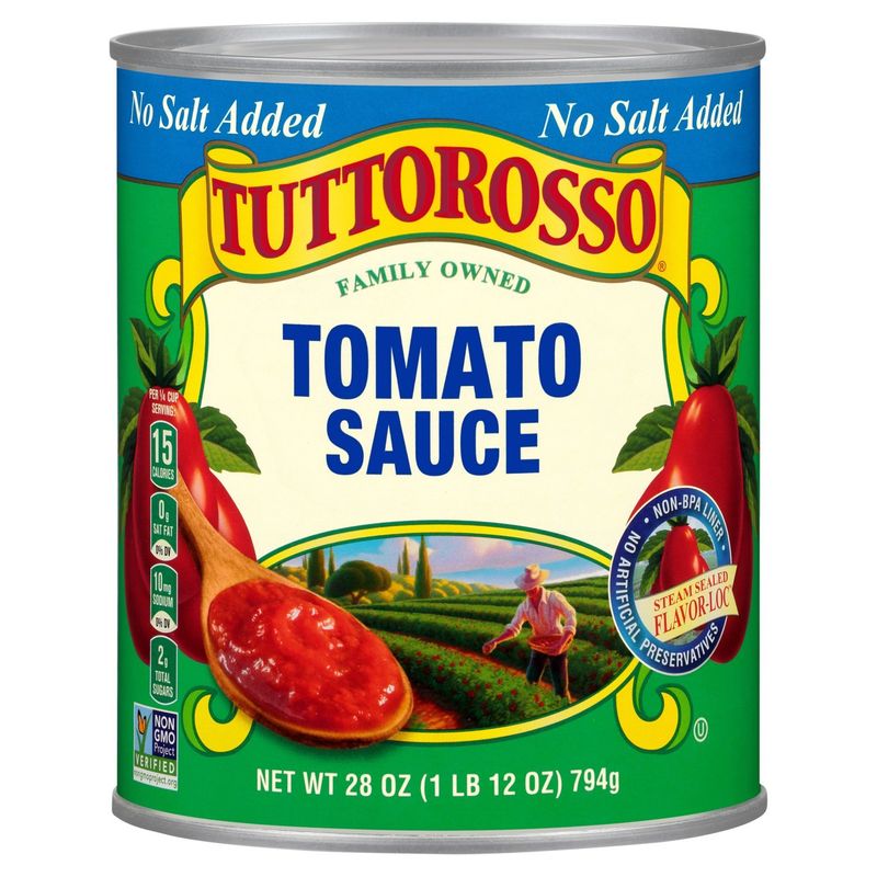 Tuttorosso No Salt Added Tomato Sauce, 28 oz