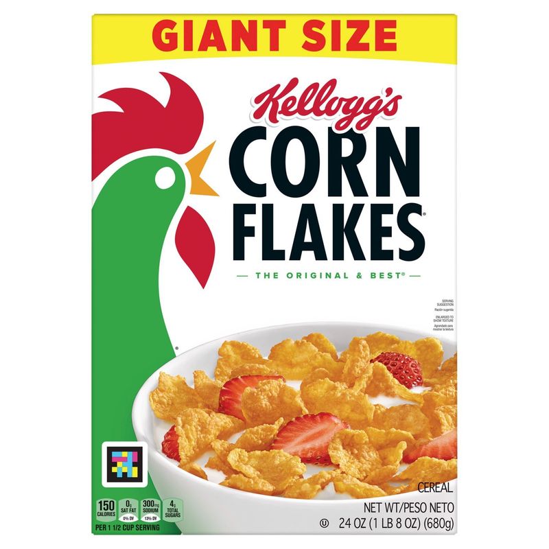 Kellogg's Corn Flakes Cereal Giant Size, 24 oz
