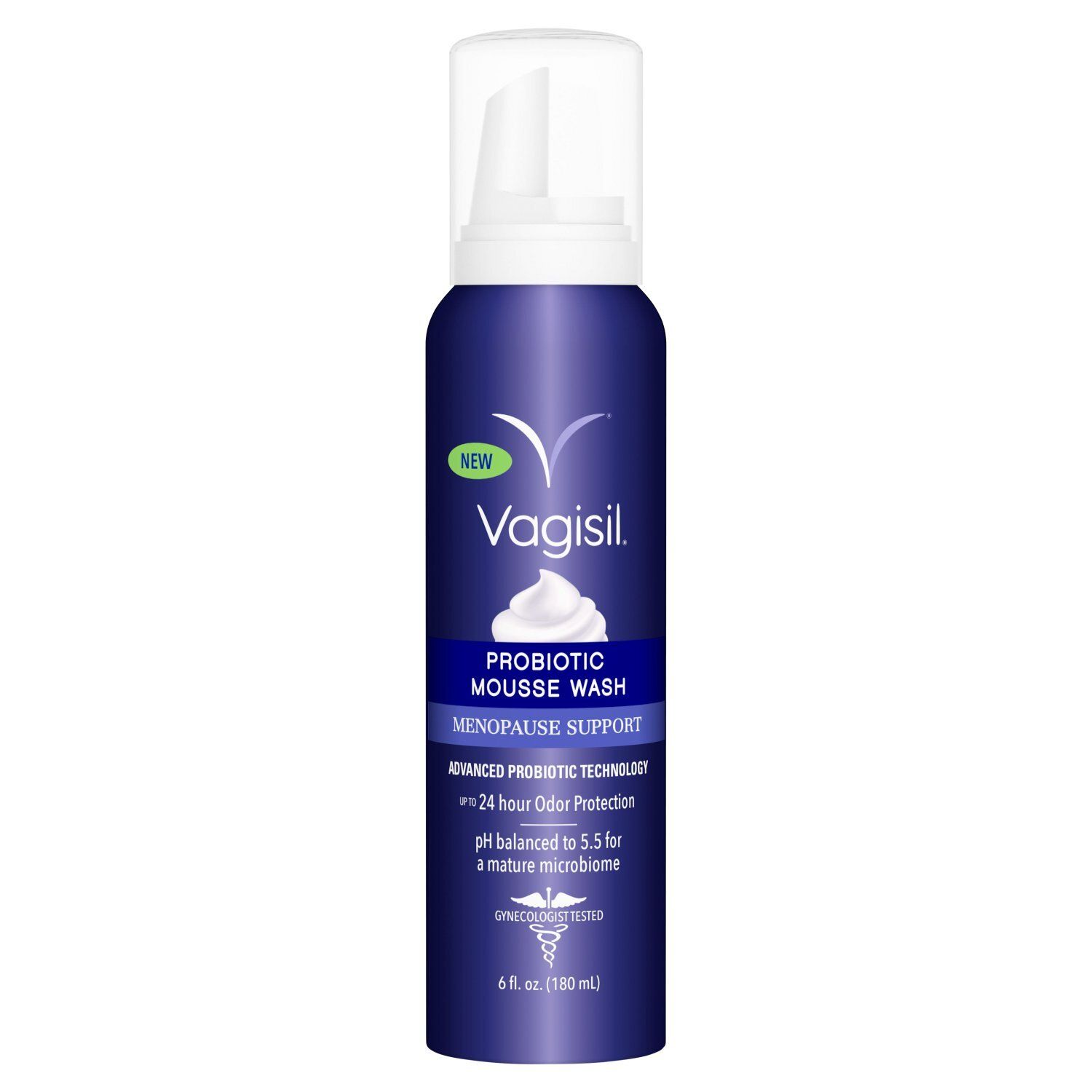 Vagisil Menopause Support Probiotic Mousse Wash, 6 fl oz