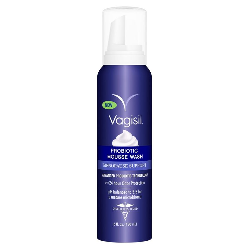 Vagisil Menopause Support Probiotic Mousse Wash, 6 fl oz