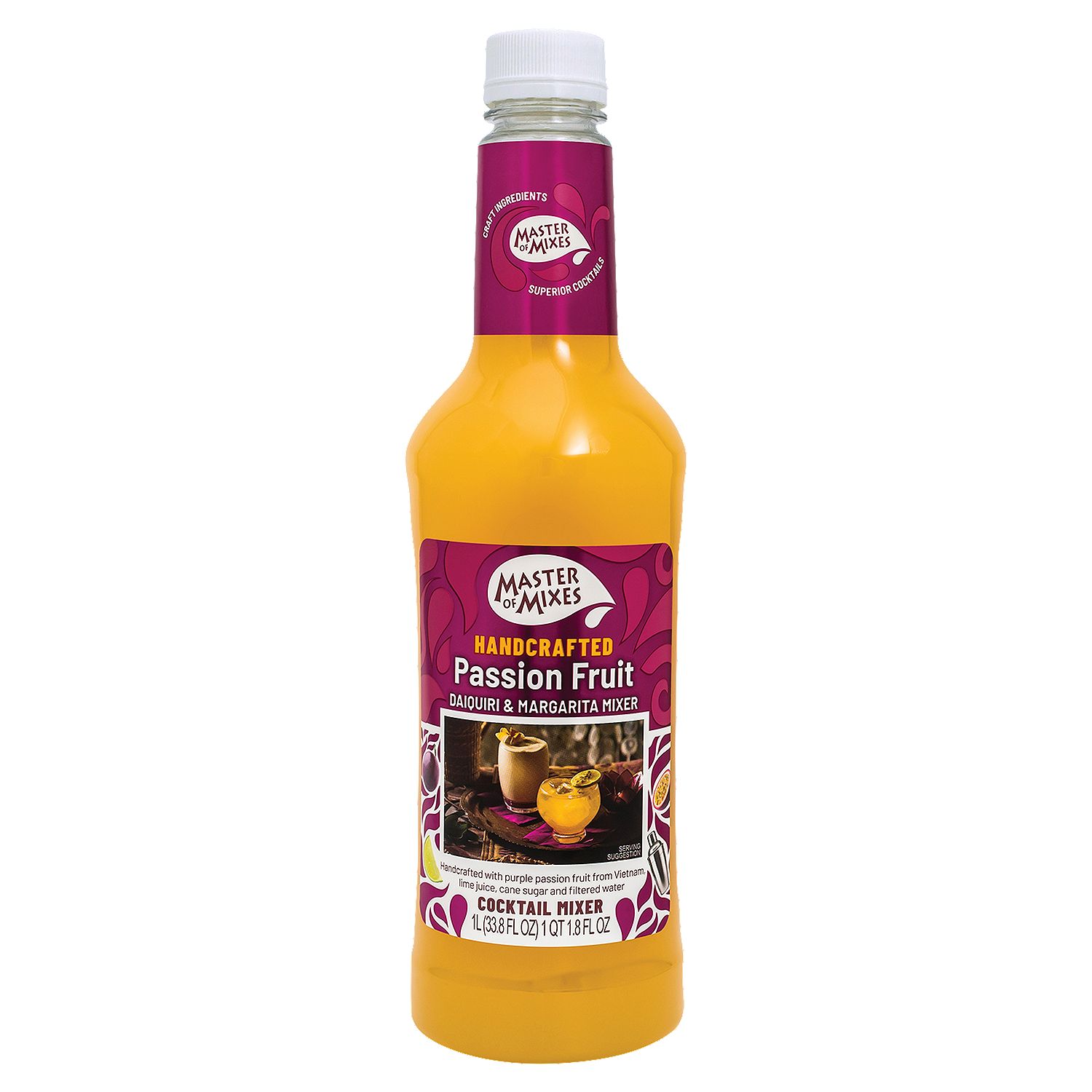 Master of Mixes Handcrafted Passion Fruit Daiquiri &amp; Margarita Cocktail Mixer, 33.8 fl oz
