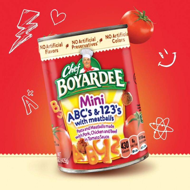 Chef Boyardee Mini ABC's &amp; 123's with Meatballs, 15 oz