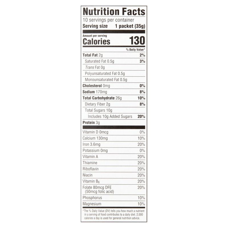 Bowl &amp; Basket Bananas &amp; Cream Instant Oatmeal, 1.23 oz, 10 count