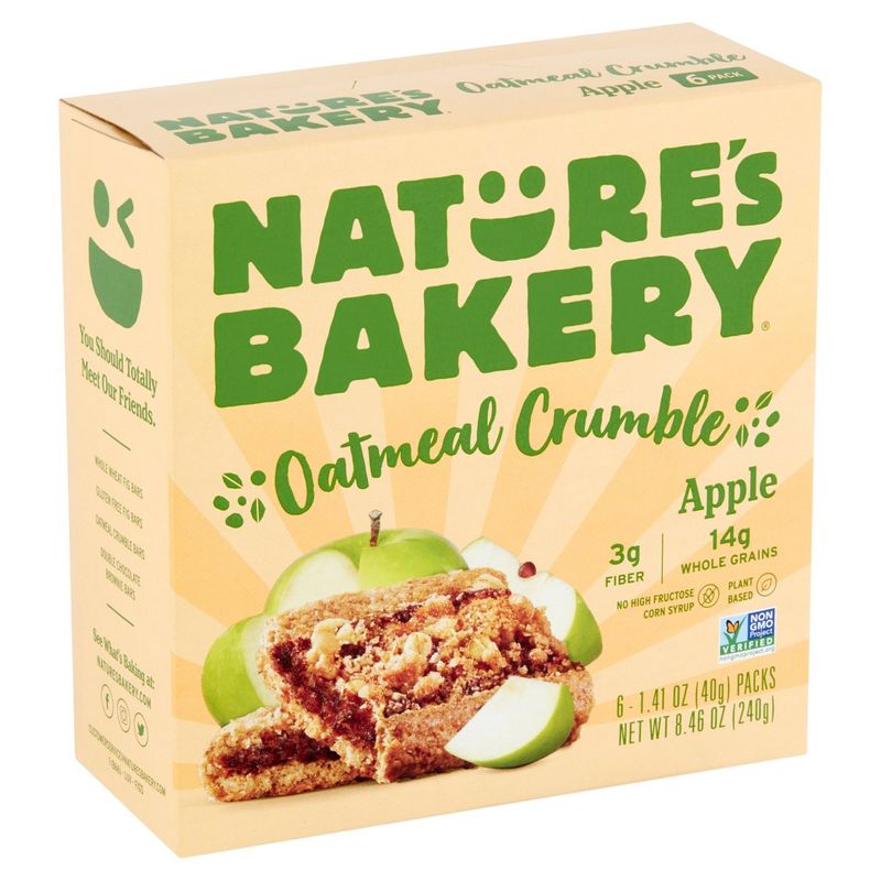 Nature's Bakery Apple Oatmeal Crumble, 1.41 oz, 6 count