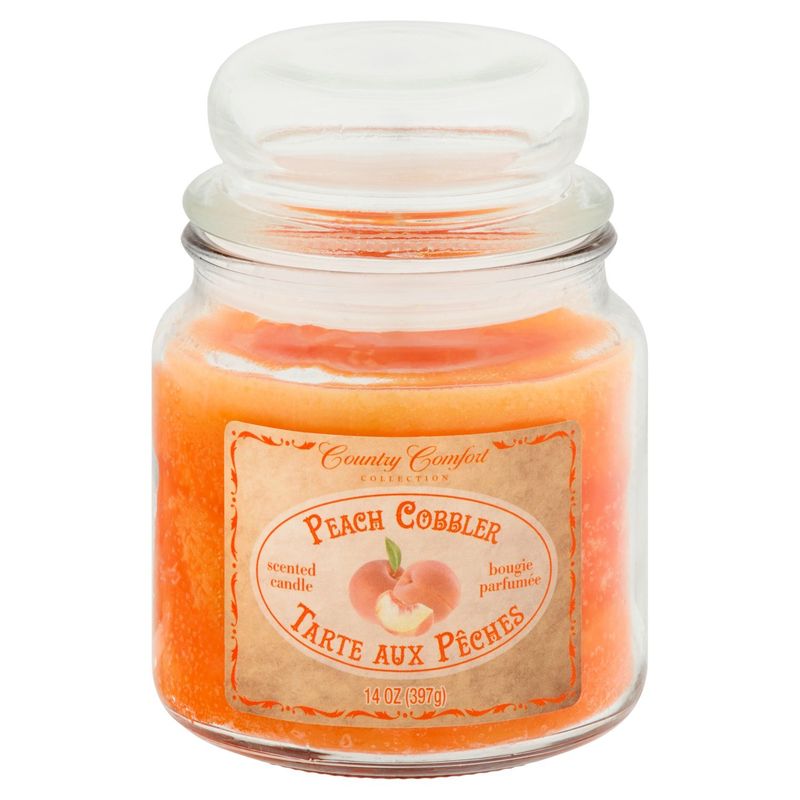 Country Comfort Collection Peach Cobbler Scented Candle, 14 oz