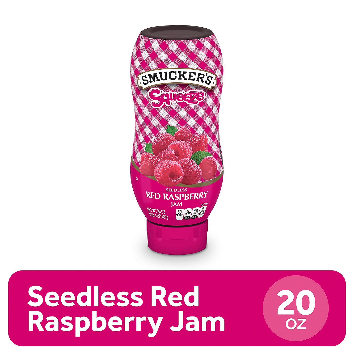 Smucker's Squeeze Seedless Red Raspberry Jam, 20 oz