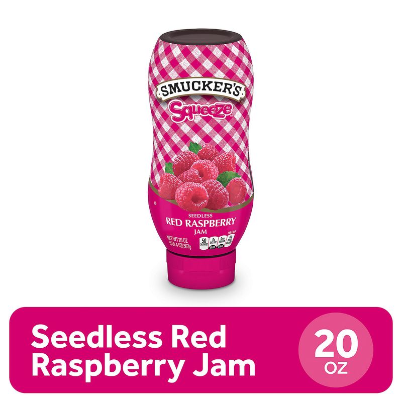 Smucker's Squeeze Seedless Red Raspberry Jam, 20 oz