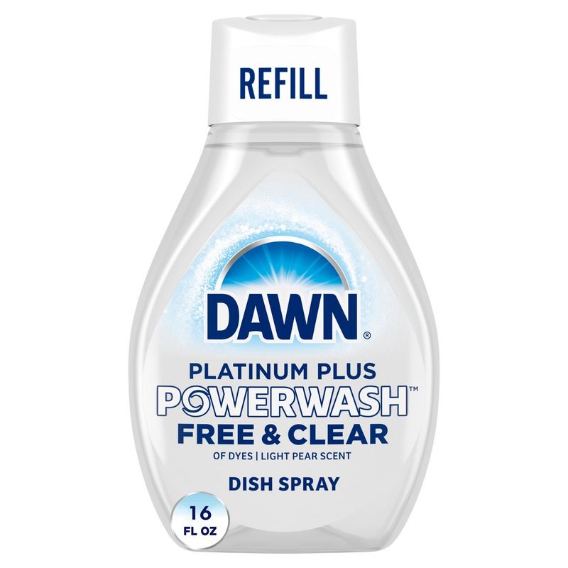 Dawn Powerwash Spray Refill, Dish Soap, Dishwashing Liquid, Free &amp; Clear, 1 Refill, 16 Fl Oz