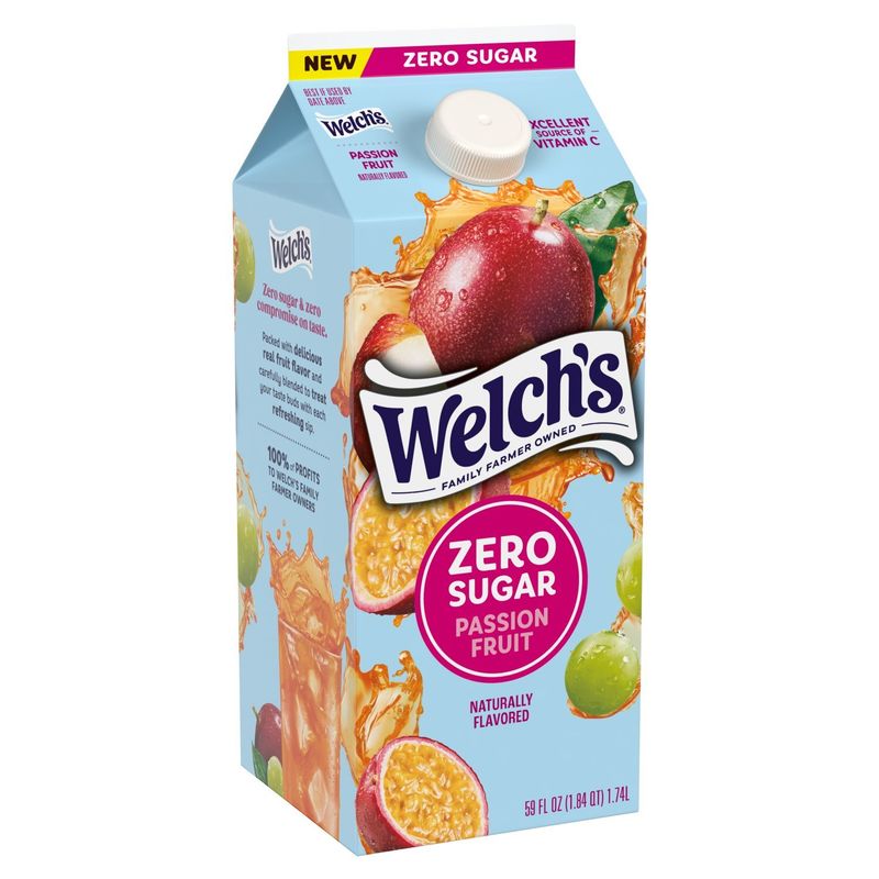 Welch's Zero Sugar Passion Fruit Juice, 59 fl oz