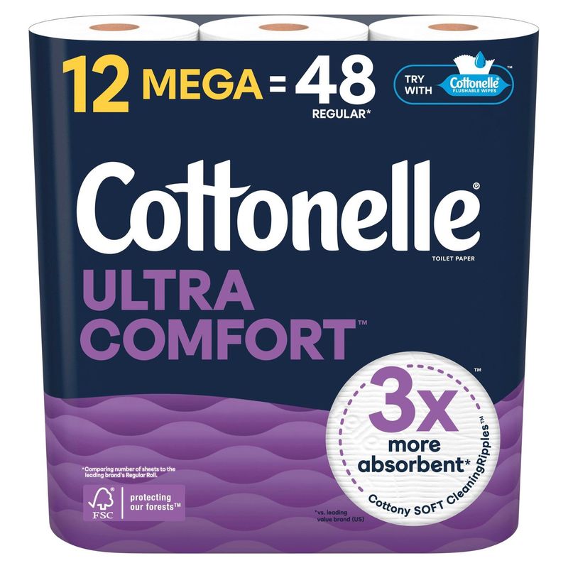 Cottonelle Ultra Comfort Toilet Paper, 12 count
