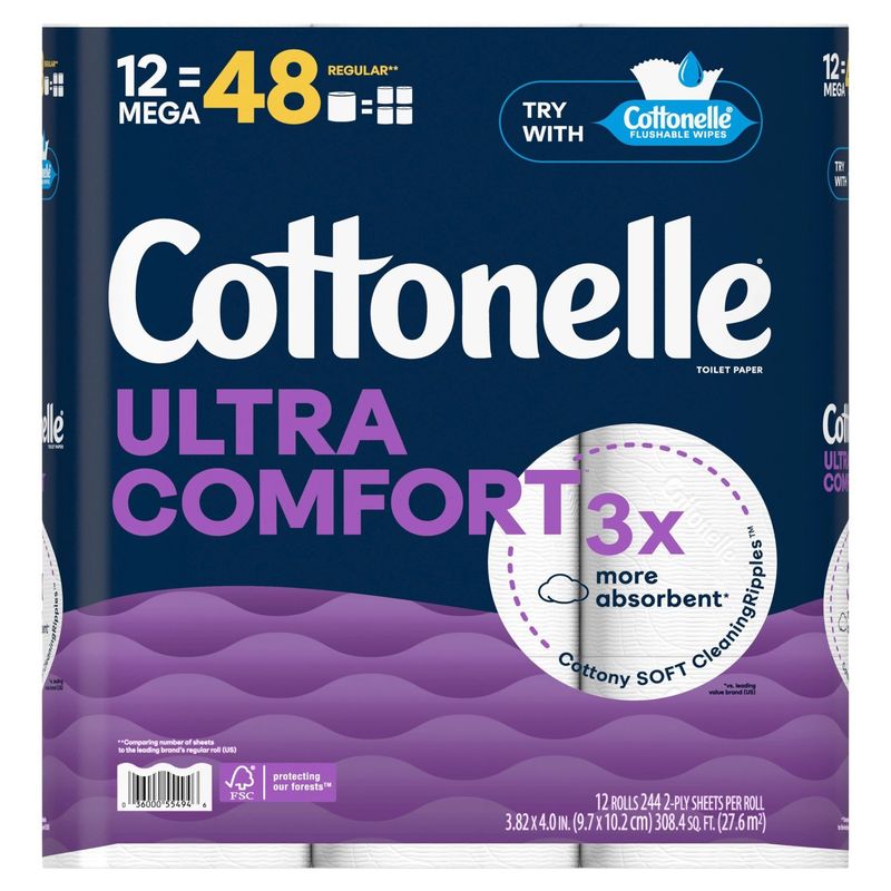 Cottonelle Ultra Comfort Toilet Paper, 12 count