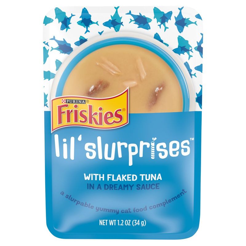Purina Friskies Lil' Slurprises with Flaked Tuna in a Dreamy Sauce Cat Food, 1.2 oz