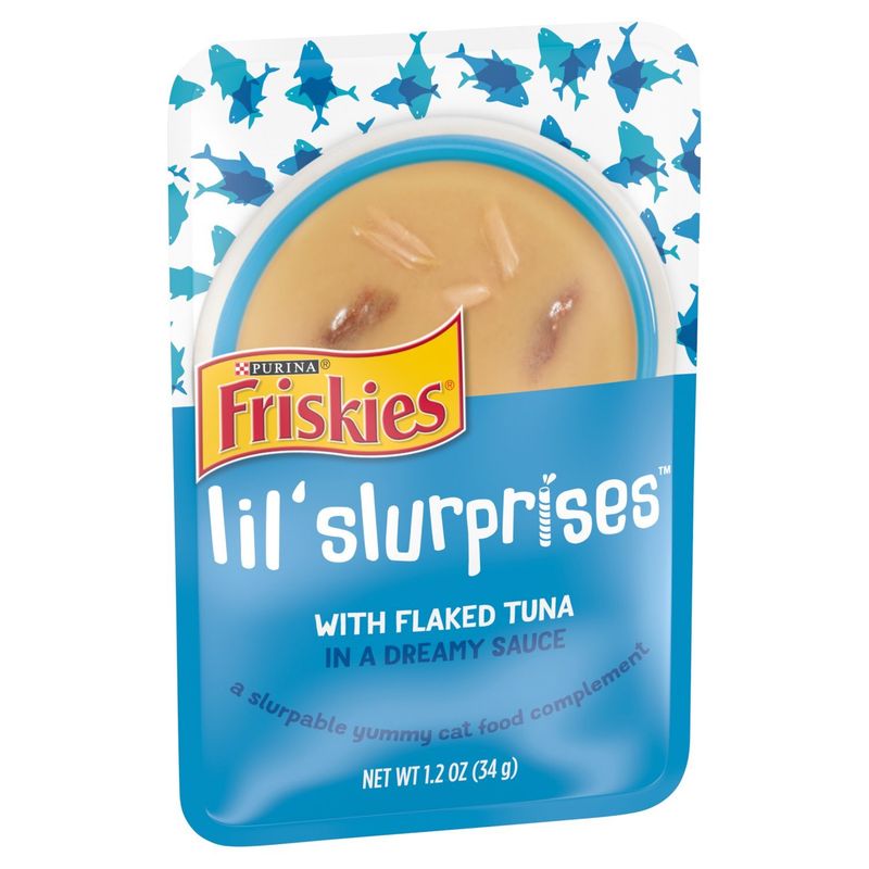 Purina Friskies Lil' Slurprises with Flaked Tuna in a Dreamy Sauce Cat Food, 1.2 oz