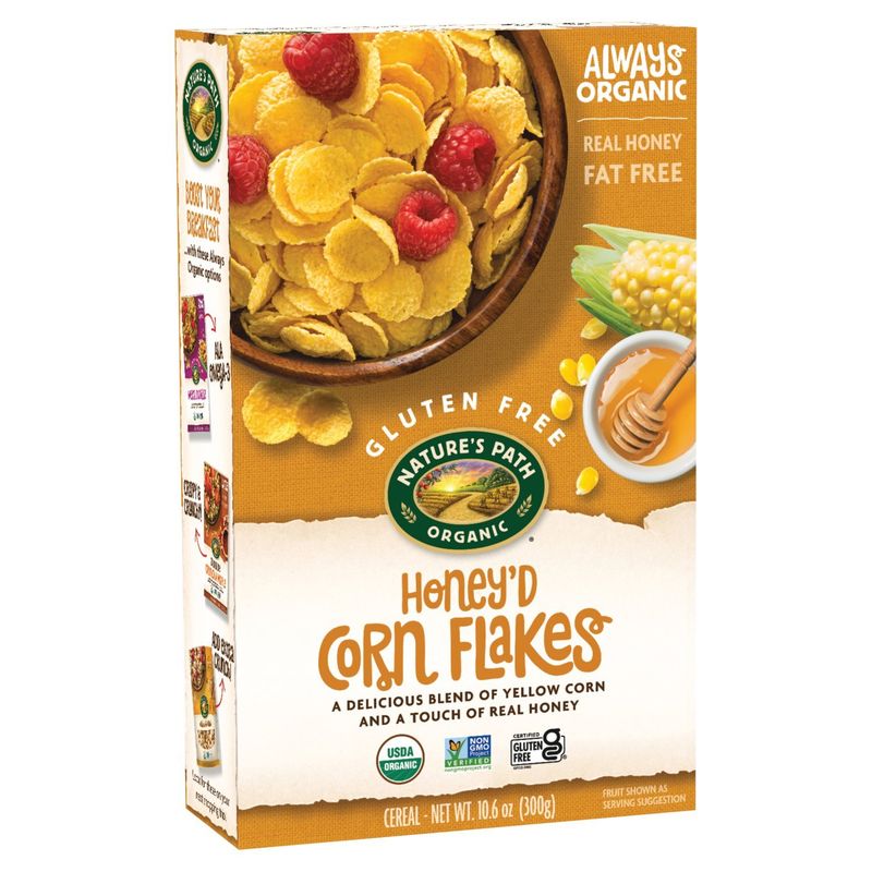 Nature's Path Organic Honey'd Corn Flakes Cereal, 10.6 oz