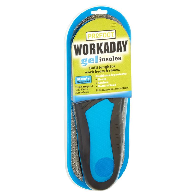 Profoot Workaday Men's Gel Insoles, Sizes 8-14