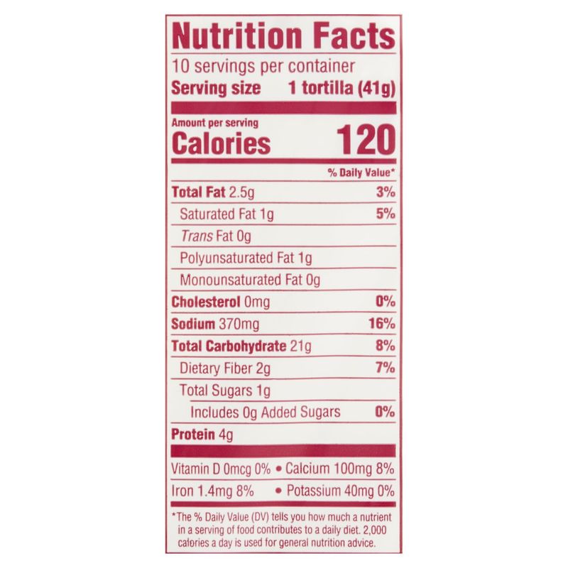 Bowl &amp; Basket 8 Inches Flour Fajita Tortillas, 10 count, 14.58 oz