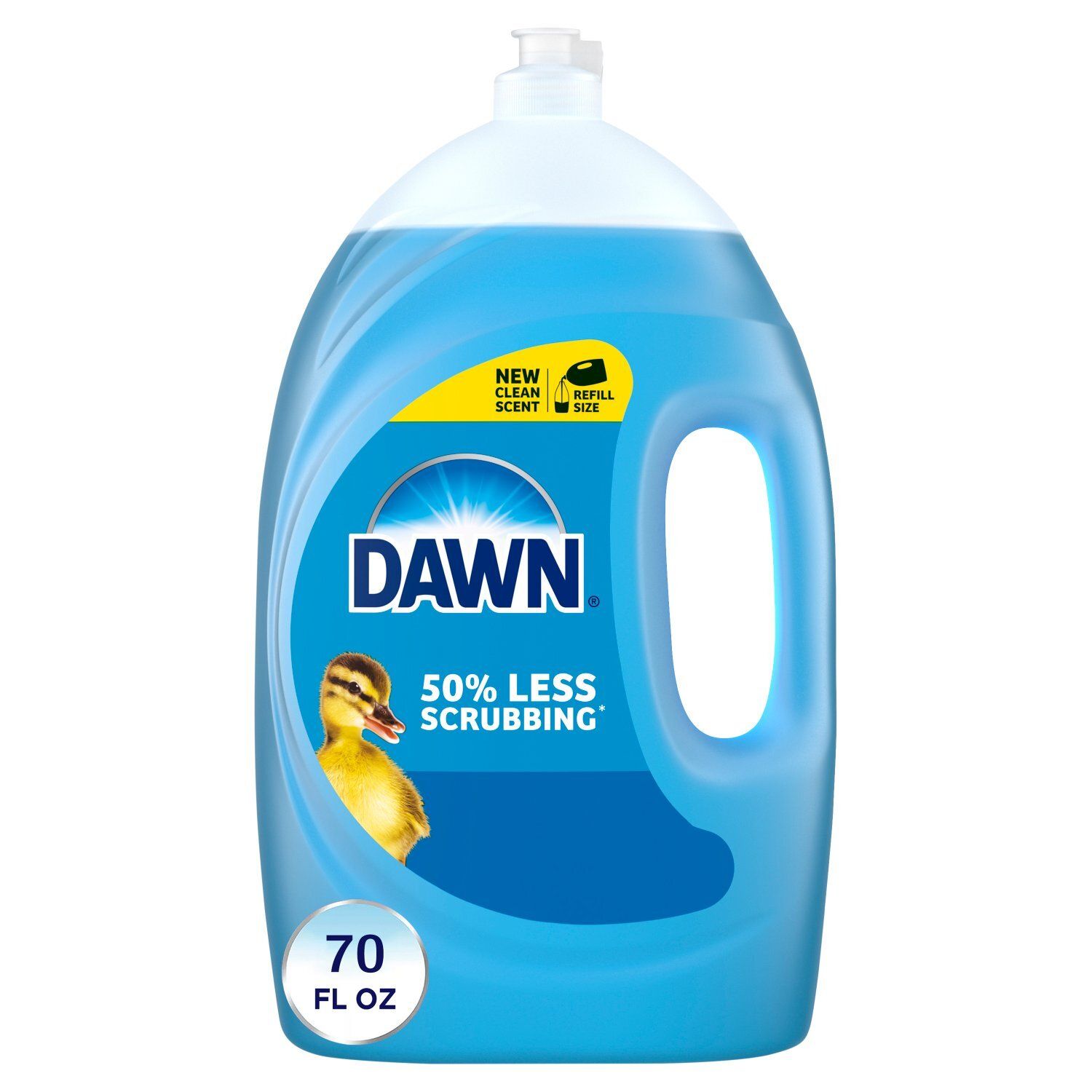 Dawn Clean Scent Dishwashing Liquid Refill Size, 70 fl oz