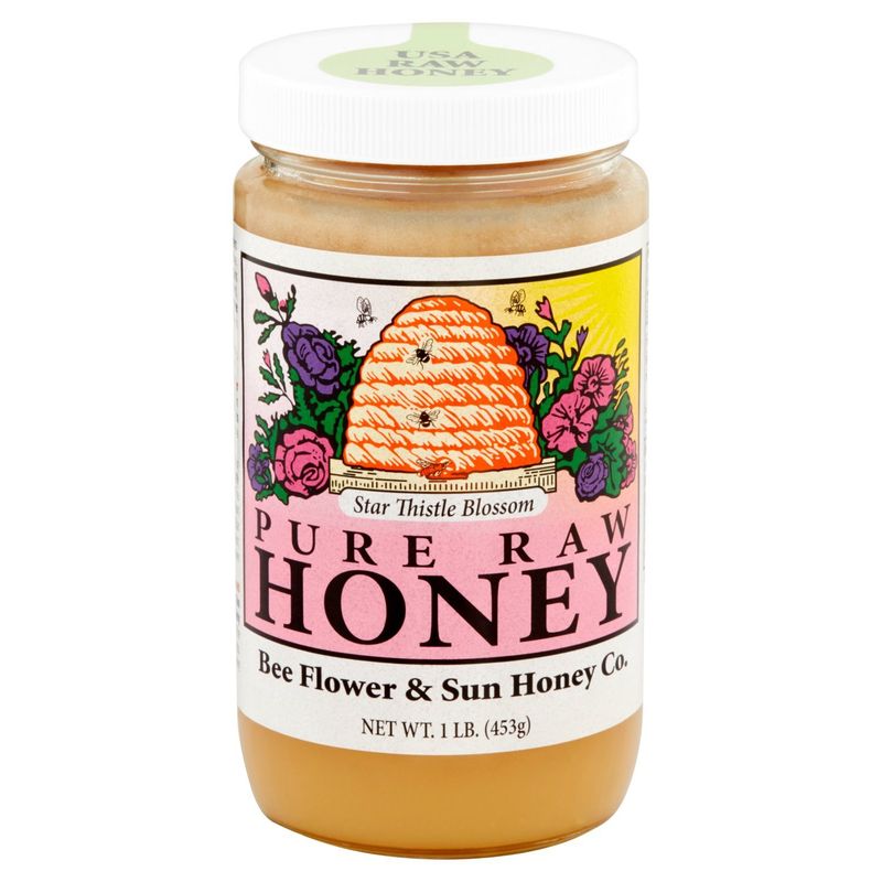 Bee Flower &amp; Sun Honey Co. Star Thistle Blossom Pure Raw Honey, 1 lb