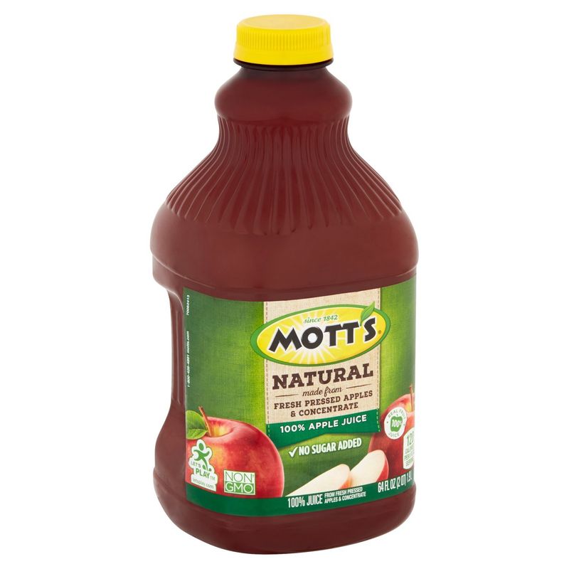 Mott's Natural 100% Apple Juice, 64 fl oz