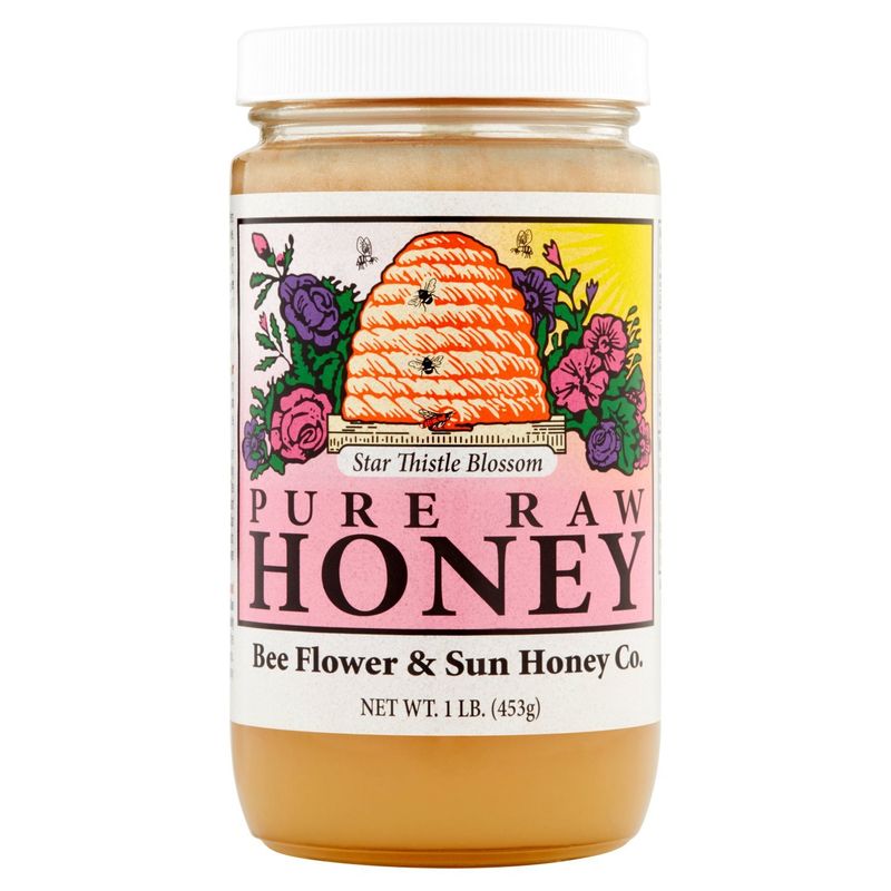 Bee Flower &amp; Sun Honey Co. Star Thistle Blossom Pure Raw Honey, 1 lb