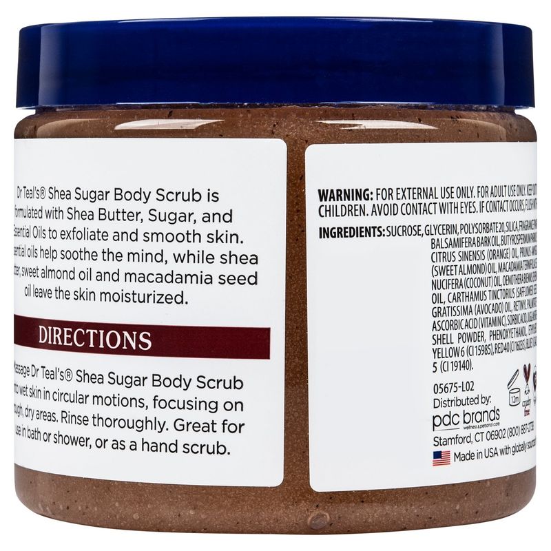 Dr Teal's Shea Butter &amp; Almond Oil with Essential Oils Shea Sugar Scrub, 19 oz