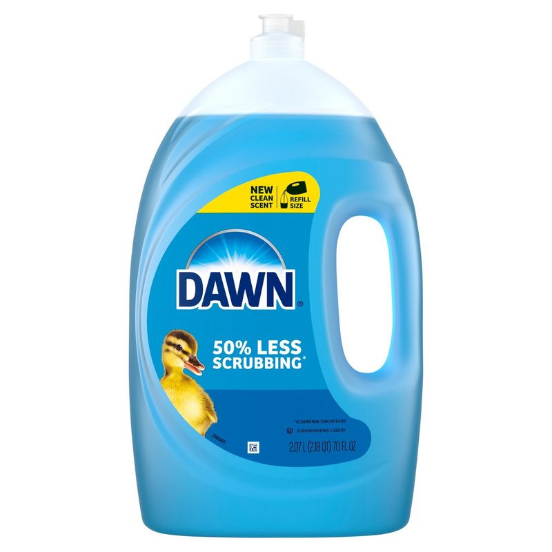 Dawn Clean Scent Dishwashing Liquid Refill Size, 70 fl oz
