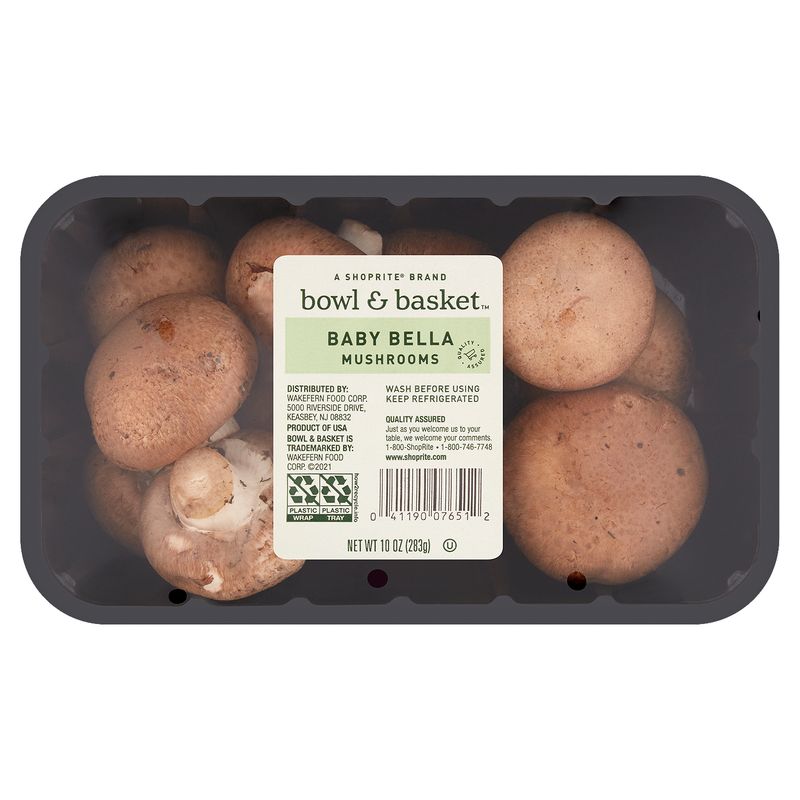 Bowl &amp; Basket Baby Bella Mushrooms, 10 oz