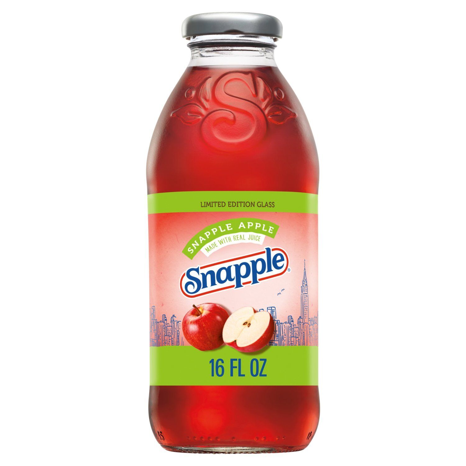 Snapple Apple Juice Drink Limited Edition Glass, 16 fl oz